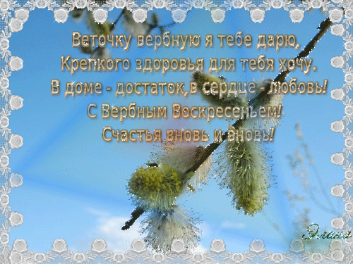 картинка под названием - Подарить веточку вербы из категории С днём рождения.