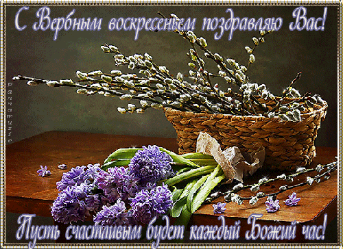 картинка под названием - Поздравляю вас с Вербным Воскресеньем из категории С днём рождения.