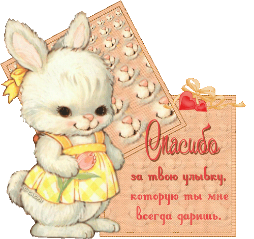 картинка под названием - Спасибо, за твою улыбку! из категории С днём рождения.