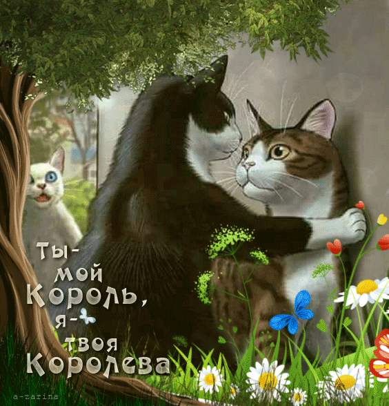 картинка под названием - Ты - мой король, я - твоя королева из категории С днём рождения.