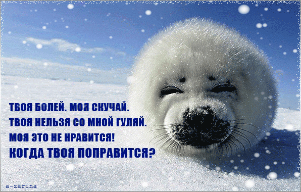 картинка под названием - Когда твоя поправится? из категории С днём рождения.